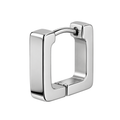 Premium Stainless Steel Square Hoop Earring – Polished Silver | ULLVEMORA