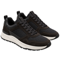 Premium Suede & Mesh Lifestyle Trainers – Midnight Black | ULLVEMORA