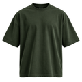 Premium Heavyweight Oversized T-Shirt – Dark Forest Green | ULLVEMORA