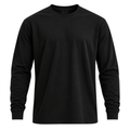 Premium Cotton Long Sleeve T-Shirt – Classic Black | ULLVEMORA