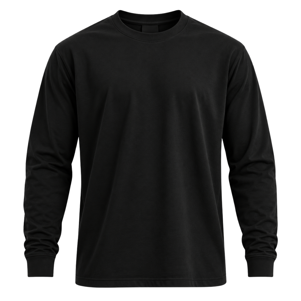 Premium Cotton Long Sleeve T-Shirt – Classic Black | ULLVEMORA