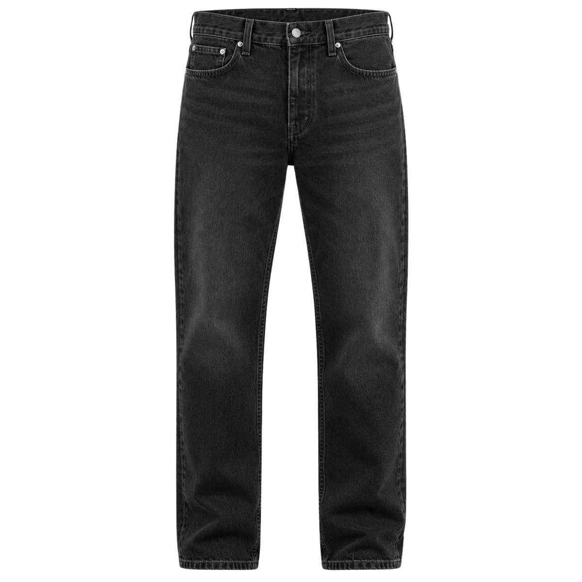 Premium Straight Leg Denim Jeans – Washed Black | ULLVEMORA