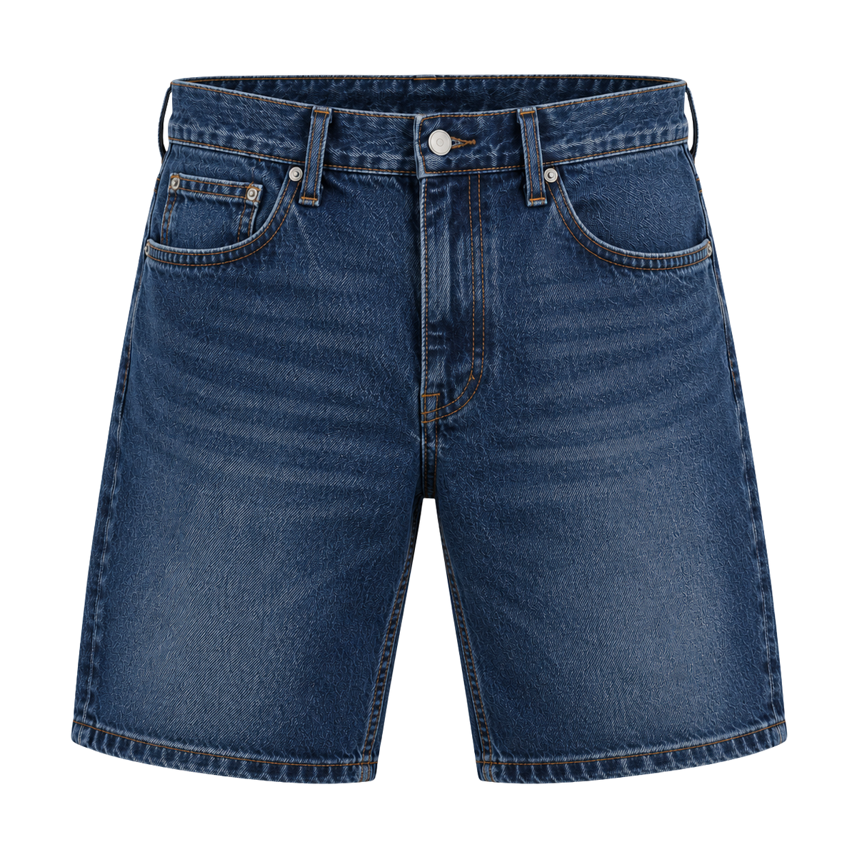 Premium Relaxed Fit Denim Shorts – Dark Indigo Blue | ULLVEMORA
