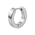 Premium Stainless Steel Huggie Hoop Earring – Polished Silver | ULLVEMORA